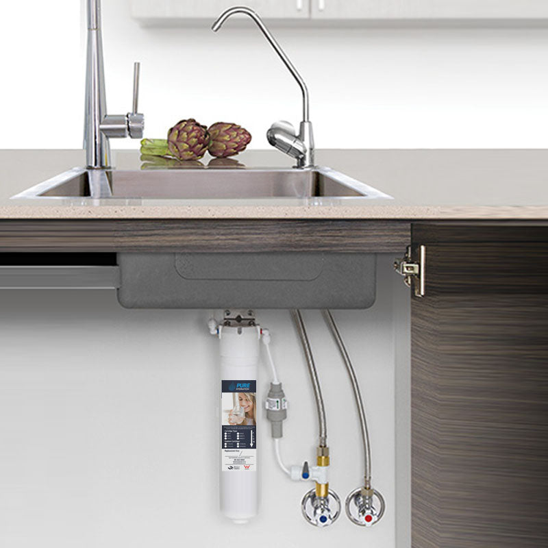 Undersink 3 Year GAC-KDF Self-Contained with Twist Head 1 Micron W/Tap