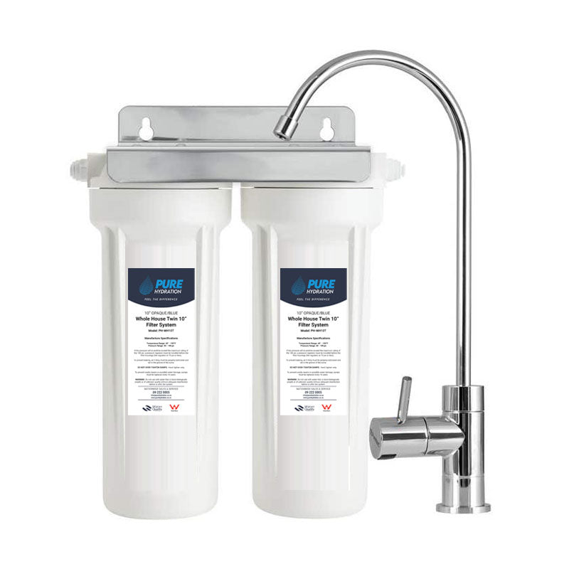 Twin UnderSink Water Filter - Nitrate/Fluoride Reduction & GAC-KDF